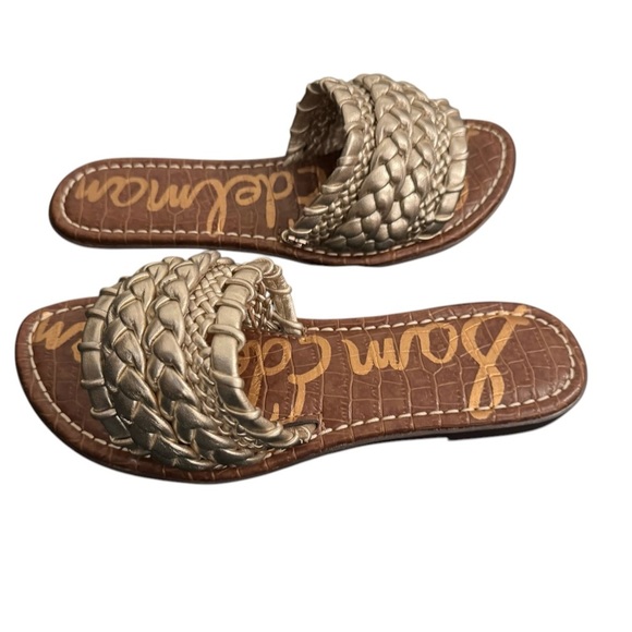 Sam Edelman Gold Giada Braided Sandal NIB Women’s Size 7.5 - Picture 4 of 10